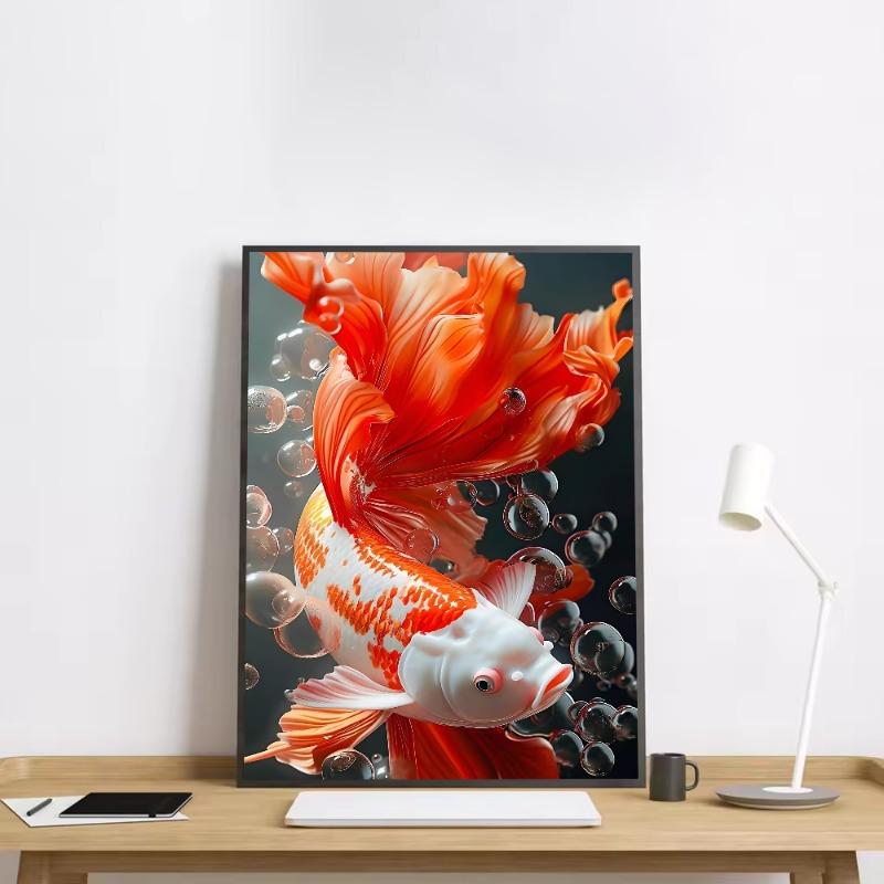 Koi Fish That Always Brings Good Luck Poster HD Art Sticky Wall Waterproof Home Living Room Bedroom Bar Aesthetic Decoration