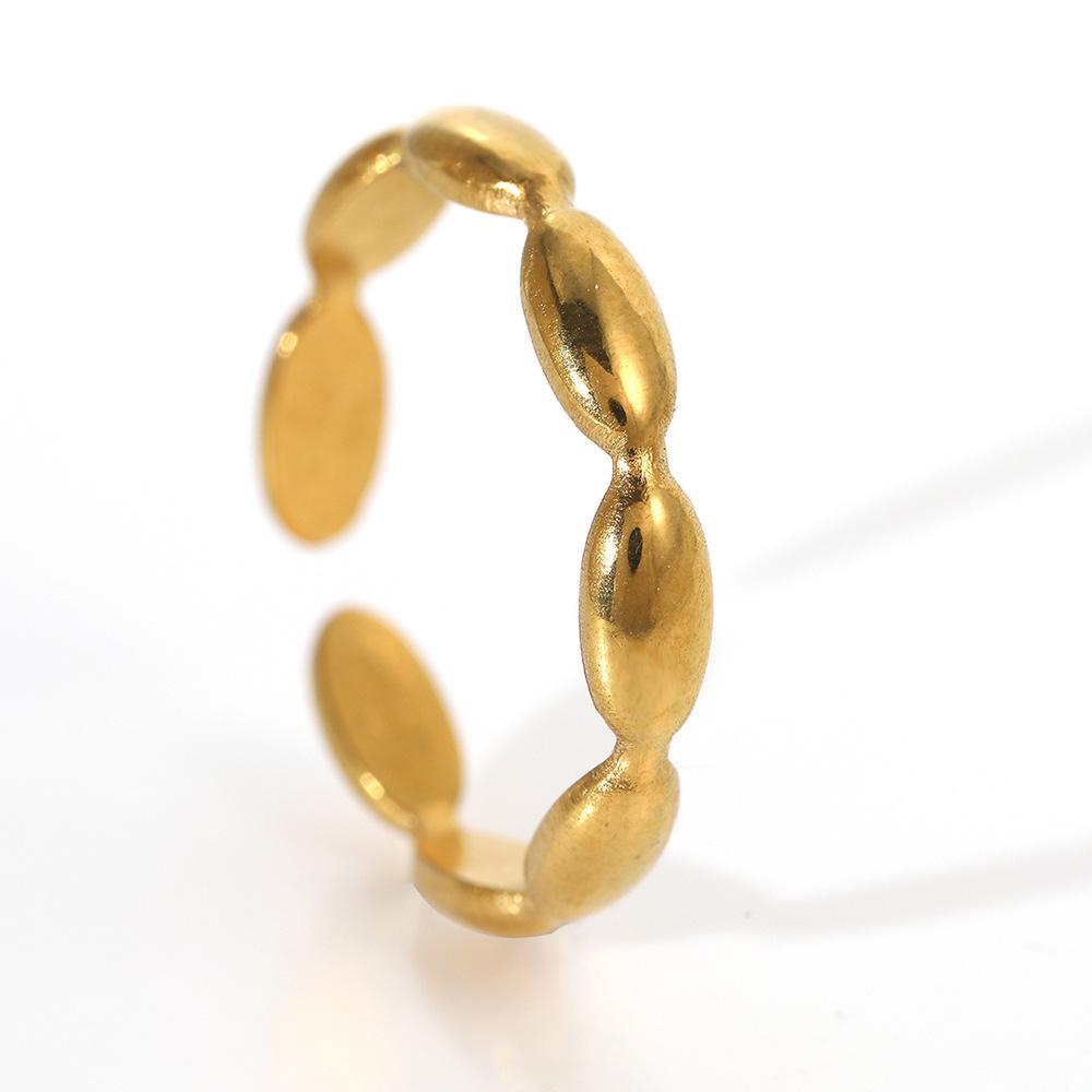 Bague Rétro Réglable en Acier Inoxydable Style Rue Transfrontalier pour Femme