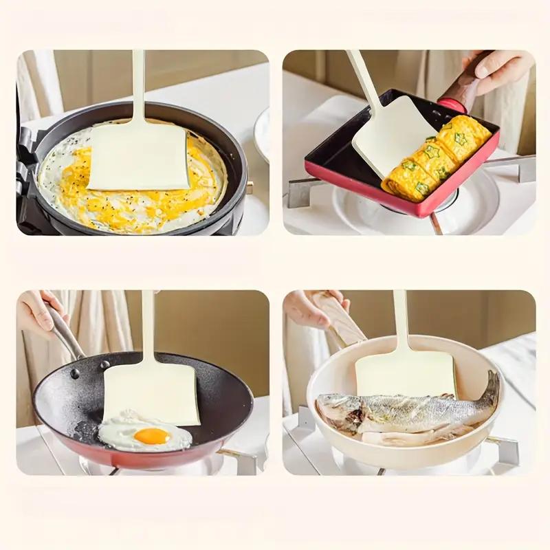 1 stk Høytemperaturbestandig Non-stick Spatel, Skåldebeskyttende Bred Stekespade, Sklisikker Skje