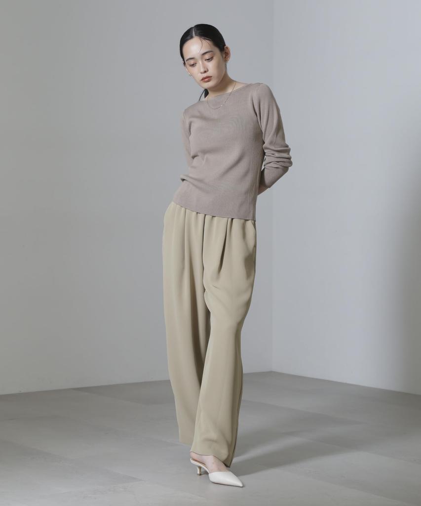 Nano Universe Drawstring Gathered Pants (Can be paired with other items) Size S, Beige