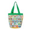Cartoon Printed Graffiti Bucket Bag Lovely Cylinder Students Carry Lunch Bag Canvas Women Handbag