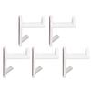 5 PCS Wall Hat Rack Self Adhesive Baseball Hat Hanger Hook Earphone Necklace Storage Rack White