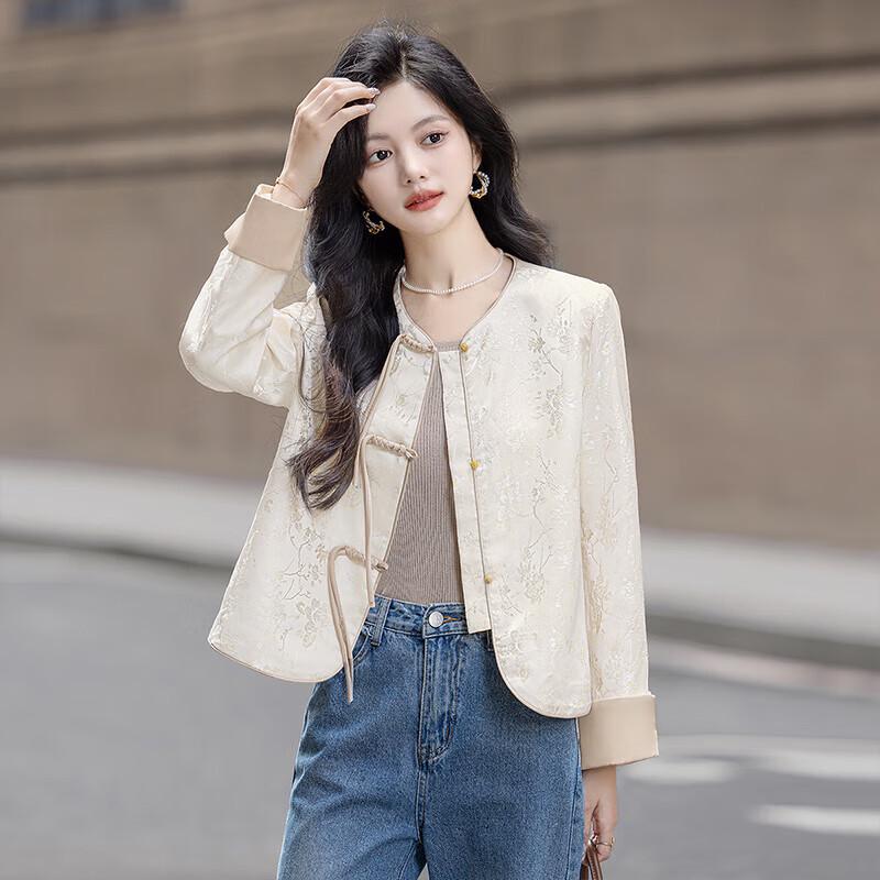 SIBOIS Women's New Chinese Style Single-Breasted Jacket