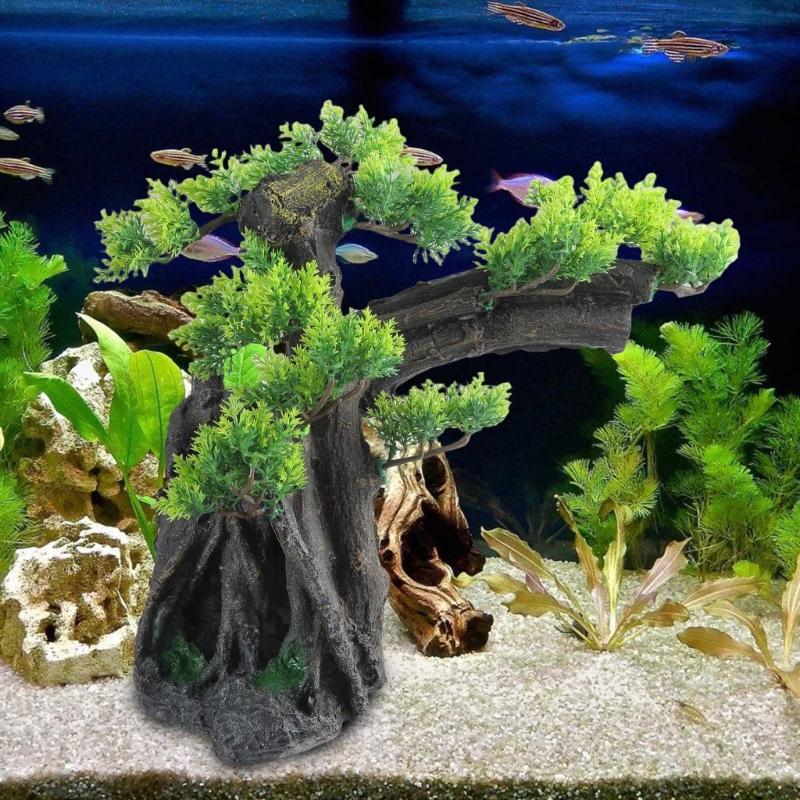 Landschaft Kiefernhaus Landschaft Aquarien Dekorationen für Aquarien Terrarium Garnelenhaus Antike Ornamente