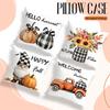 Autumn Pumpkin Decor Cushion Pillowcase Printed Polyester 45X45Cm Throw Pillowcover Decorative Sofa Cushion Pillowslip Decor