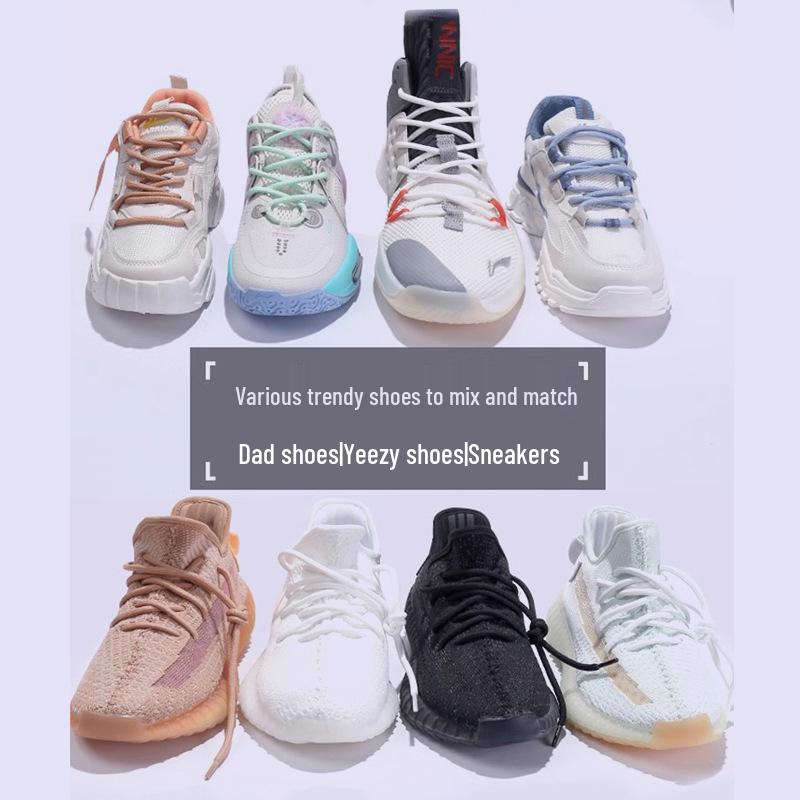 Unisex Martin Boots Shoelaces: Round, Thick Style In Grey, Black, or White for Casual and Dad Shoes.