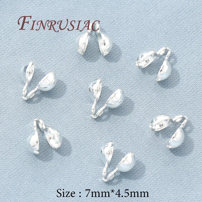 10-20Pcs/Lot Crimp Beads For Jewelry 18K Gold Plated End Caps For Jewelry ,Bead Tip Ball Chain Connectors Bracelets Accessories