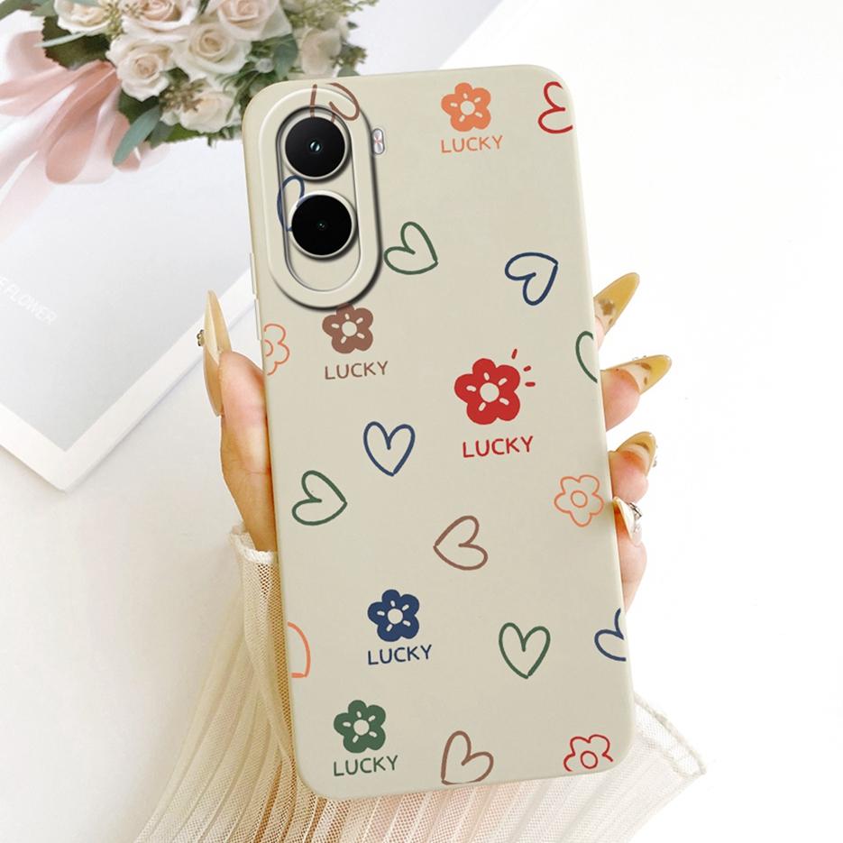 For Xiaomi Poco M7 Plus Case PocoM7 4G Pretty Girl Sunfower Painted Phone Case For Xiaomi Poco M7 Pro PocoM7 Plus 5G Soft Fundas