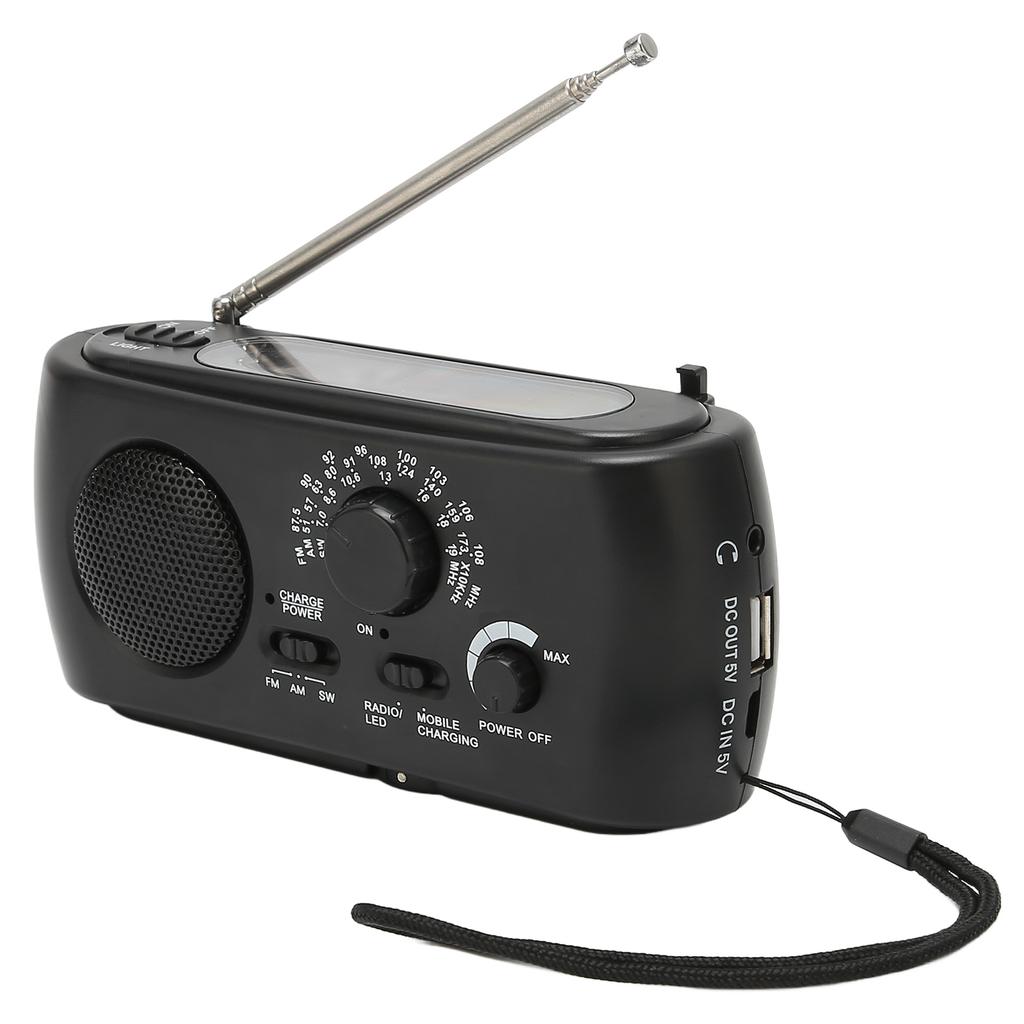 Radio Solar Charging Emergency Radio Hand Crank Radio Multiband AM FM SW with LED Light for Outdoor