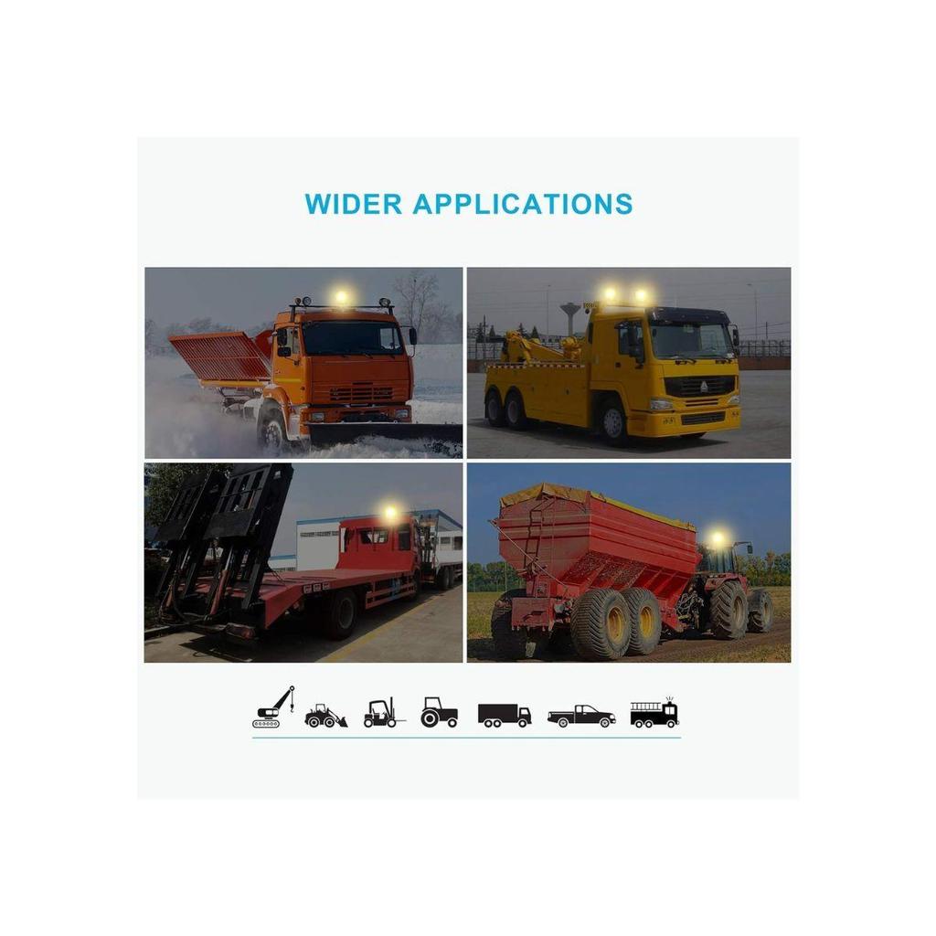 APSMOTIV Światło do ciągnika Czerwona lampa do pługa Światła robocze dla Tafe Kompatybilne z ciągnikami New Holland Massey Ferguson Captain Mini Ford Sonalika