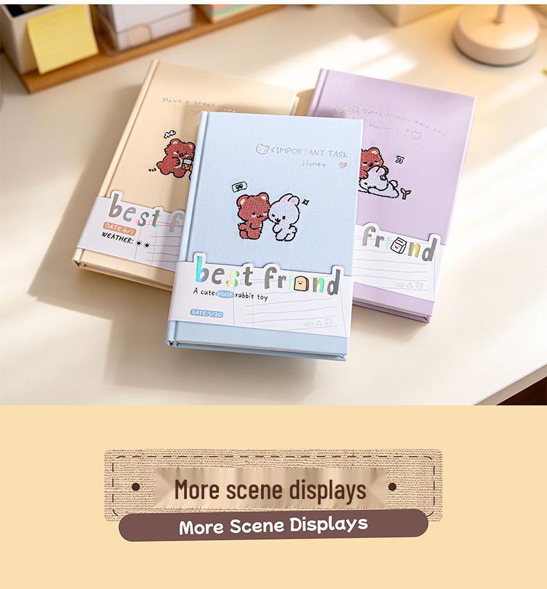 Cute Embroidered A5 Notebook & Planner Diary for Students