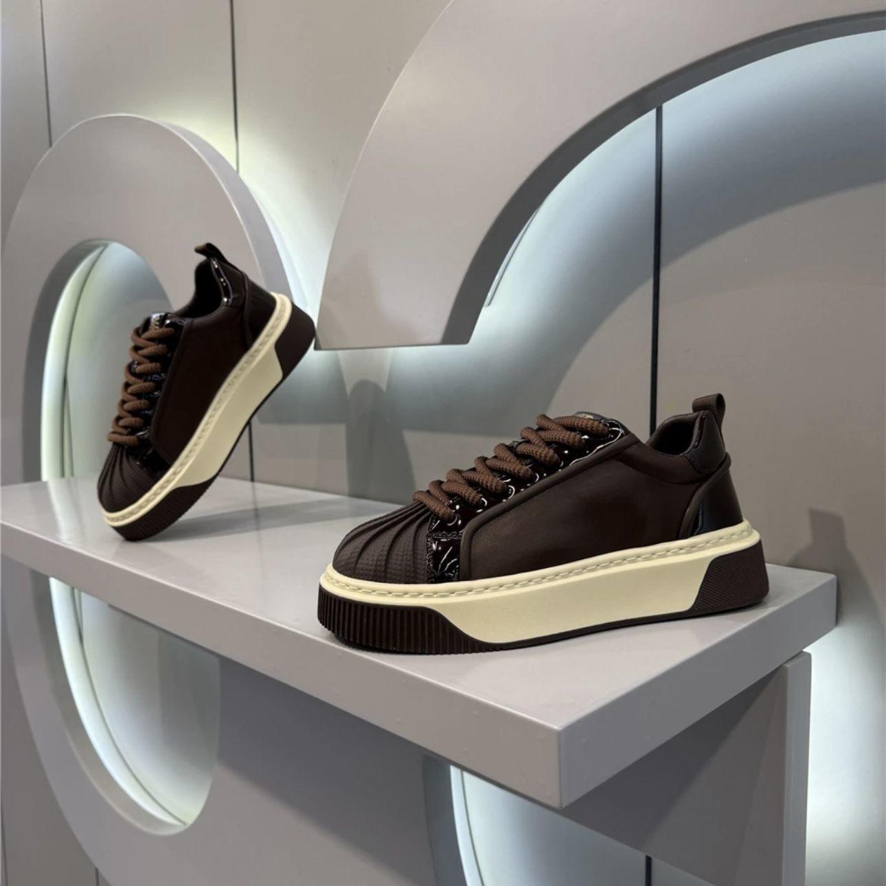 

Ракушка мужская обувь 2025 зима новый тренд спортивная повседневная обувь для скейтборда модная интернет-знаменитость универсальная 44 коричневый