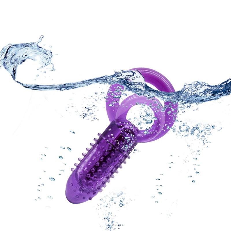 Jelly Bullet Double Penis Cock Cage Rings Anal Vibrator Masturbator Massager Erotic Adult