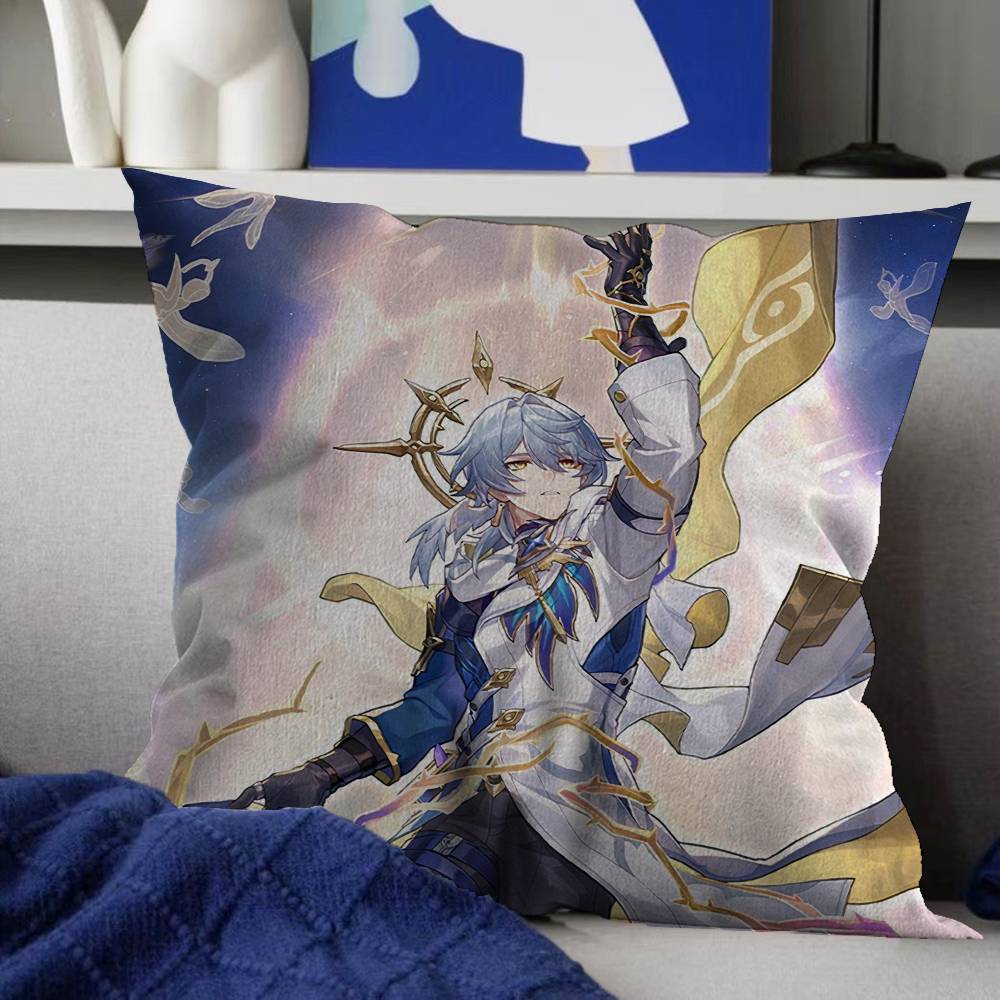 Popular Anime H-Honkai Star Rail Pillow Gift Home Office Decoration Bedroom Sofa Car Cushion Cover Case 45X45