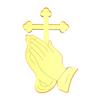 5pcs Praying Cross  Acrylic Cake Toppers Christmas Party Household Accessory for Restaurant Dining Table Dessert