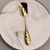 4Pcs Stainless Steel Ice Cream Spoons Retro Square Head Dessert Coffee Shovel Sorbet Yogurt Cake Jelly Serving Utensil Set Kitchen Gadget