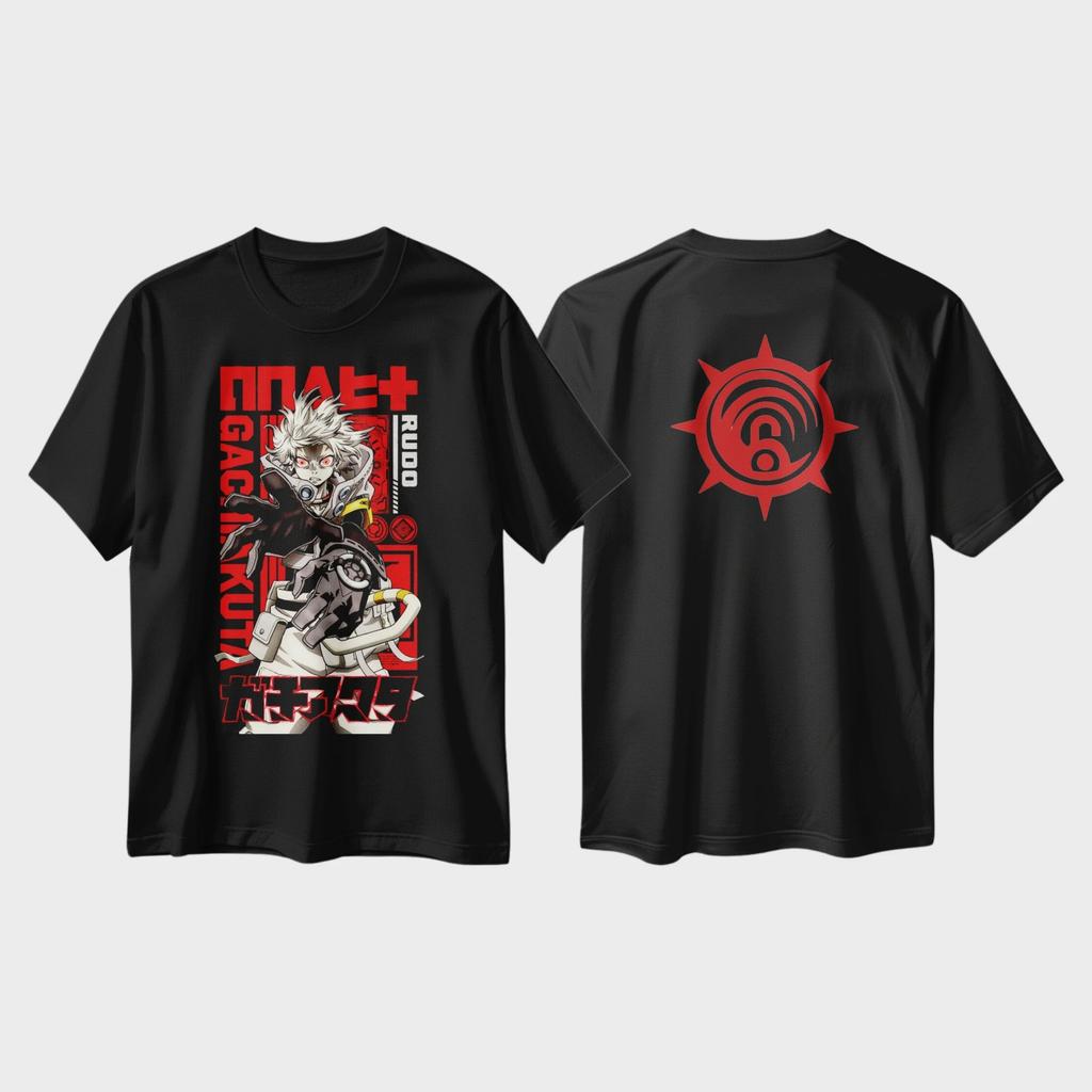 2025 Japanischer Anime _Gachiakuta_ RUDO Trendiges Baumwoll-T-Shirt Kurzarm Must-Have Print Rundhals Oberteil für Anime-Fans