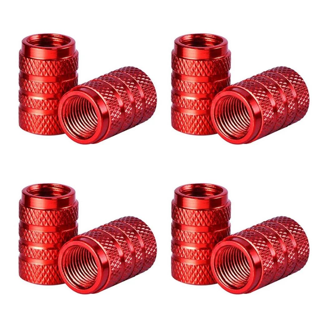 4PCS Aluminum Valve Stem Caps - Universal Fit for Car/Truck Wheels - Rustproof Tire Air Valve Dust Covers Valve Stems 1