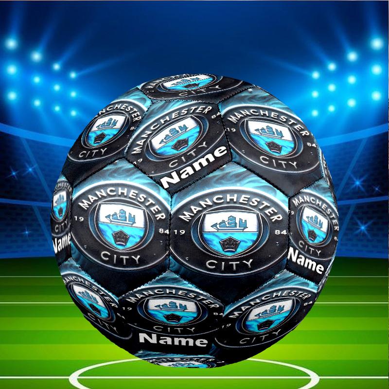 Individueller Name Personalisierter Manchester City FC-A Druck Größe 5 Fußball Training & Spiel Fußball, für Team, Kicken, Geschenk für Fußball-Enthusiasten