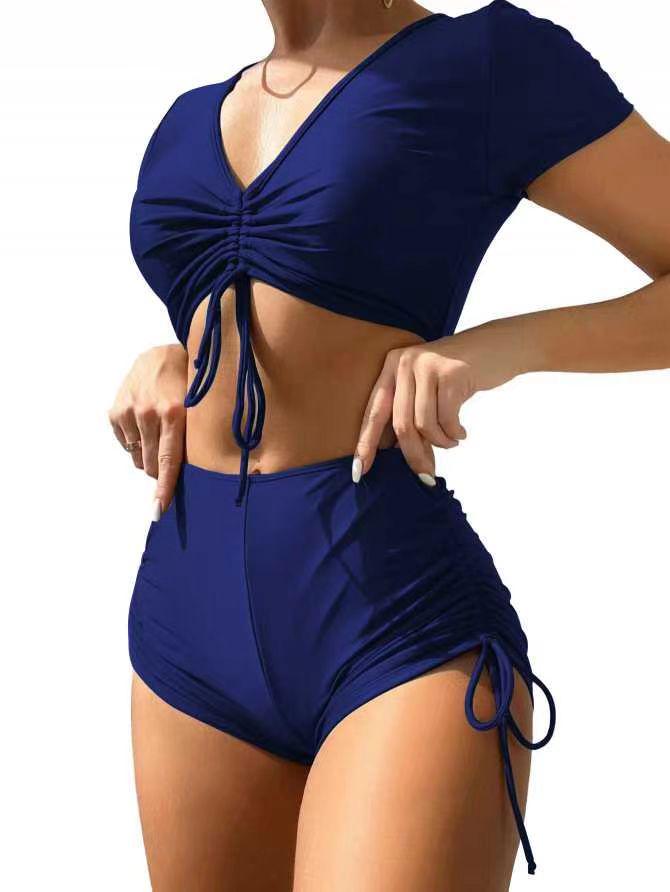European & American Women's Sexy Tie-up Bow Fashion Beach Swimsuit Set
