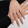 Trendiger Rosa Herz Zirkon Verstellbarer Ring für Damen - Stapelbar, Hohlstruktur, Dünner Ring