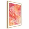 Poster - Fiery Colors - Dynamic Shapes In Colors Of Fire And Pink