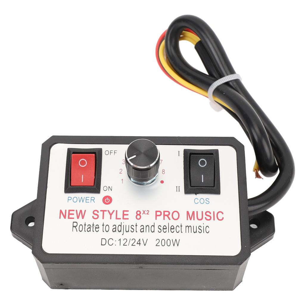 Car Horn Controller 16 Sound Effect Adjustable DC 12V 24V Dual Tone Car Horn Controller Unit for