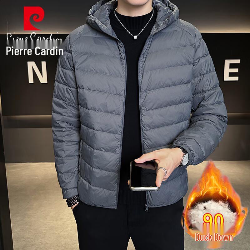 Pierre Cardin Men s Lightweight Hooded Down Jacket 2XL
