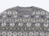 European and American style, new women's clothing, foreign-style color-rubbing effect jacquard knitted sweater 2142/230/802