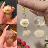 Kawaii Cartoon Kitten Phone Charm Lanyard DIY Accessories Cat Keychain Pendant Resin Beige Kakhi Bag Decorative Pendant Couple