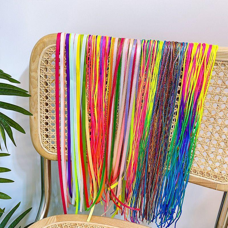 90cm Mix Colorful Hair Braids Rope Strands for Women and Girls DIY Ponytail Braiders Ladies Styling Hair Accessories