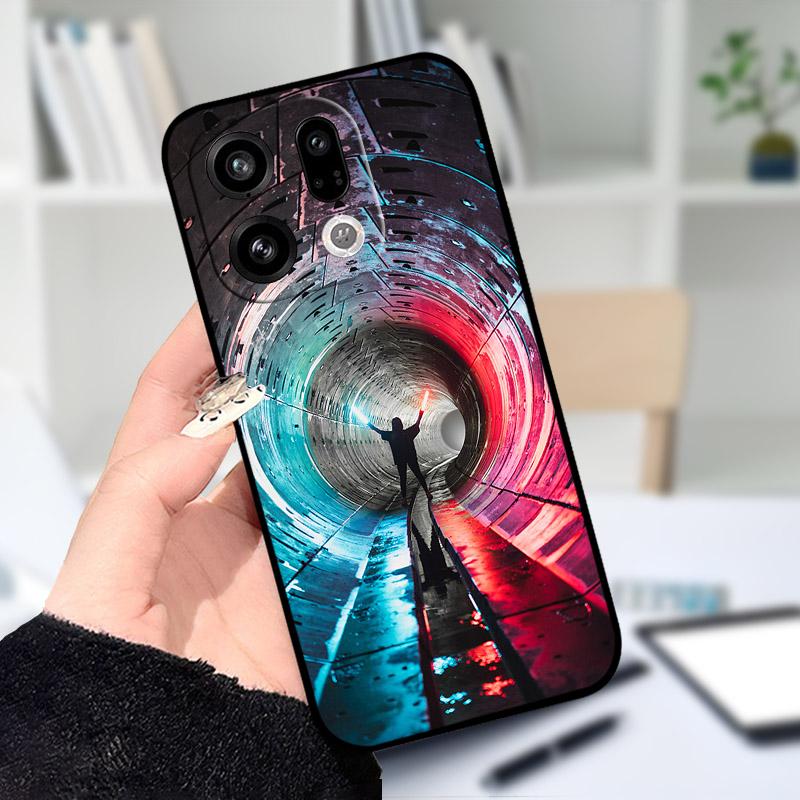 Für OPPO Find X9 X9Pro Hülle Weiches Silikon Schwarzes TPU Schutz-Rückseite Für OPPO FindX9 X 9Pro Handyhülle Stoßfester Stoßfänger