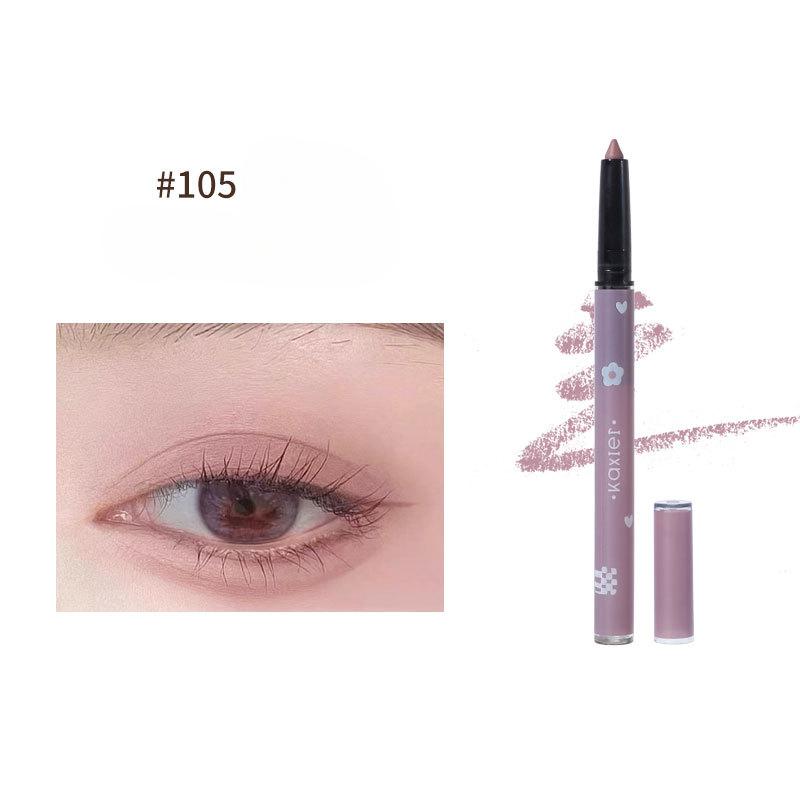 Nouveau crayon ombre à paupières sans poudre mat imperméable et résistant à la transpiration stick ombre à paupières ver à soie couché maquillage des yeux de déesse ombre à paupières