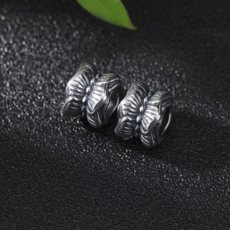 Aged Silver Four-Leaf Clover Pixiu Spacer Beads for DIY Jewelry Necklace/Bracelet