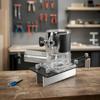 Dust Collection Router Jig with Cutter and Wrench Slotting Router Jig Woodworking Tool Aluminum Alloy Sturdy