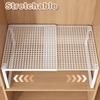 1pc Wardrobe Scalable Layered Partition Board Stackable Large-capacity Shelf Shoe Cabinet Sorting Board Wardrobe Organizer