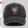 Pc Giraffe Print Baseball Cap with Glasses Home Leisure Heart Decor Papa Hat Truck Driver Sun Hat Washable Adjustable Headwe