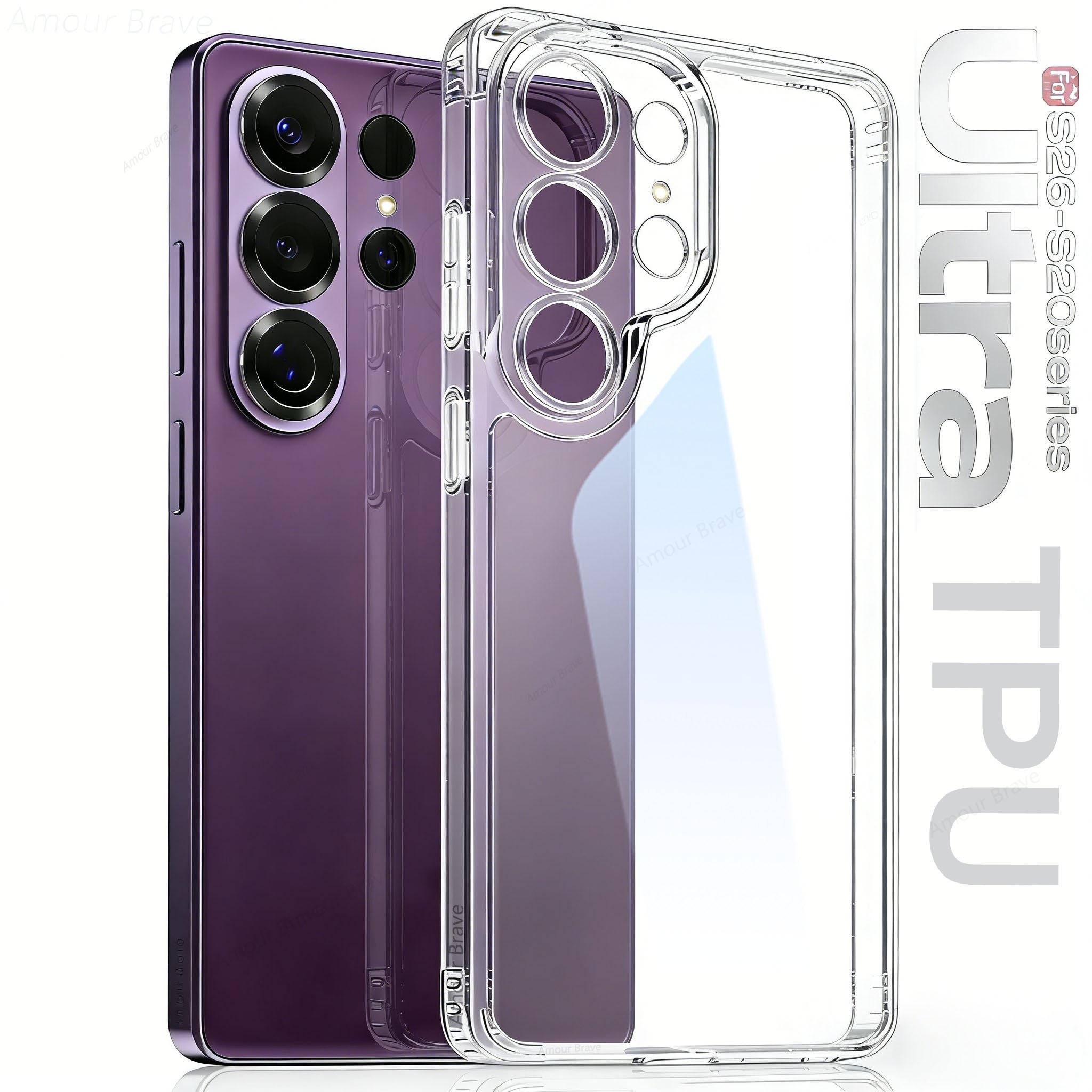 

Ultra Thin Soft Transparent Phone Case For Samsung S26 Ultra S20 Plus S23 FE S22 S21 S24 FE S25 Edge Shockproof Protection Cover Note 20 Ultra