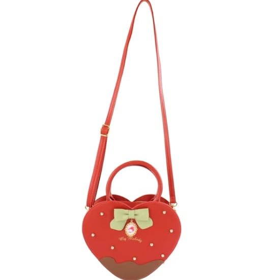 My Melody 50th Anniversary Heart Strawberry Bag, Red