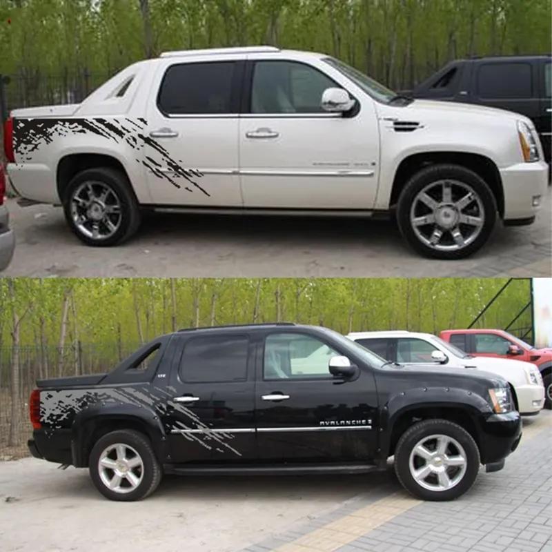 Pickup Body Side Stickers For Isuzu Dmax Dodge RAM 1500 Toyota Hilux Tacoma VW Amarok Truck Splash Decor Decals Auto Accessories