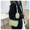 Neue Damen Umhängetasche PU Weiche Lederstruktur Bestickte Rautensteppung Crossbody Bag Große Kapazität Lässige Mini Square Bag Geldbörse