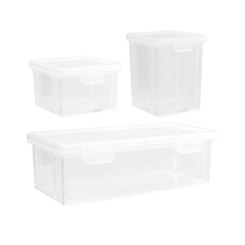 

3-piece Sealed Storage Tank Spice Box Transparent Plastic Box Grain Storage Box Household Seasoning Box Storage