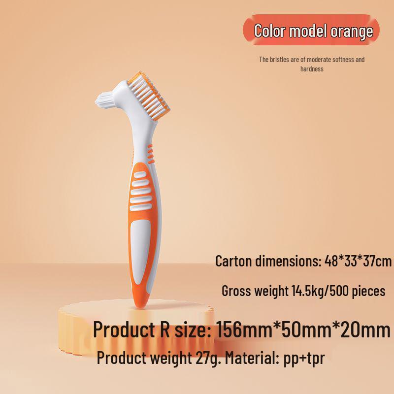 Double-Sided Denture & Orthodontic Retainer Cleaning Brush