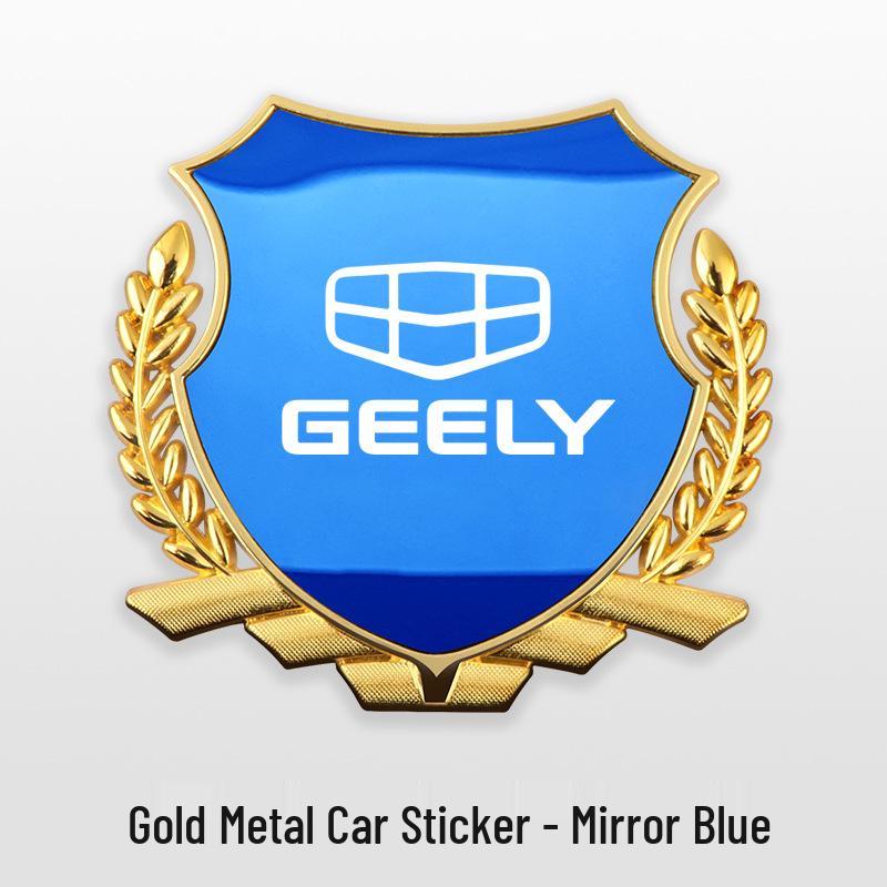 Emblema Metallico a Spiga di Grano per Parafango Laterale Auto Geely per Xingyuan, Xingyue L, Xingrui, Emgrand, Boyue Pro