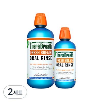 Σετ Thera Breath Στοματικό Διάλυμα Icy Mint 1L + 473ml, 1473ml, 2 σετ
