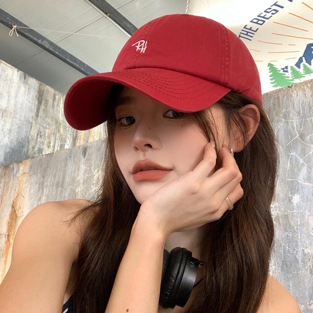 New Cotton Embroidery Letters Baseball Cap For Women Men Solid Color Adjustable Sunshade Hat Outdoor Hip Hop Sports Peaked Caps