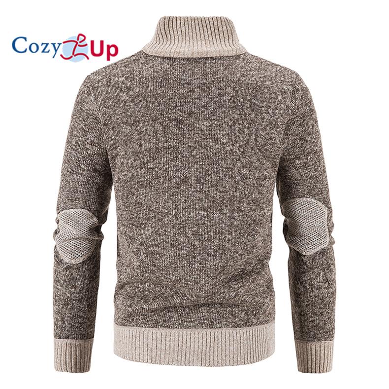 Útulný svetr s límečkem na podzim a zimu zahuštěný sametovým svetrem