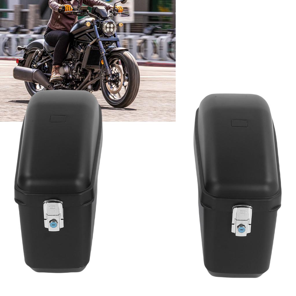 Motorcycle Hard Saddle Bag 45L Capacity Matte Black Finish   Saddlebags Luggage   Replacement for  