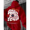 European and American Trend Men's and Women's Sweaters Printed Fleece Long-sleeved Hooded Pullover Spring and Autumn Shoulder-sleeved Sweater