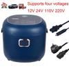12V 24V 110V 220V 2L 4 Spannungen Haushalts-Reiskocher Van Auto Reise Globale Spannungsnutzung